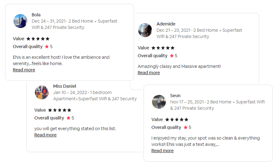 5-star airbnb review